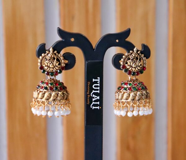 Multicolor Pearl Antique Jhumka